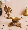 Ethnic Peacock Design Brass Diya Deepak Lamp