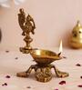 Ethnic Peacock Design Brass Diya Deepak Lamp