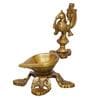 Ethnic Peacock Design Brass Diya Deepak Lamp