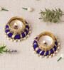 Golden and Blue Decorative (Set of 2) Tea Light Holders