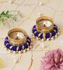 Golden and Blue Decorative (Set of 2) Tea Light Holders