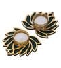 Golden and Green Beautiful Lotus (Set of 2) Tea Light Holders