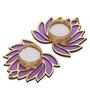 Golden and Purple Beautiful Lotus (Set of 2) Tea Light Holders