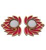 Golden and Red Beautiful Lotus (Set of 2) Tea Light Holders