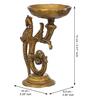 Golden Beautifully Handcrafted Peacock Design Brass Diya Deepak
