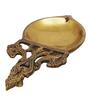 Golden Ethnic Design Brass Diya With Handle