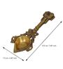 Golden Handcrafted Ethnic Design Brass Diya with Handle