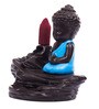 eCraftIndia Meditating Monk Buddha Smoke Fountain with 10 Backflow Cone Decorative Incense Holder