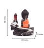 eCraftIndia Meditating Monk Buddha Smoke Fountain with 10 Backflow Cone Decorative Incense Holder