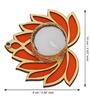 Orange and Green Beautiful Lotus (Set of 4) Tea Light Holders
