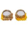 Yellow and Golden Handcrafted Decorative (Set of 2) Tea Light Holders
