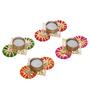 Multicolour Decorative Plate (Set of 4) Tea Light Holders