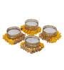 Yellow and Golden Handcrafted (Set of 4) Decorative Tea Light Holders