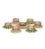 Round Shaped Diamond Beads and Pearls (Set of 7) Decorative Tea Light Holders