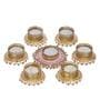 Round Shaped Diamond Beads and Pearls (Set of 7) Decorative Tea Light Holders