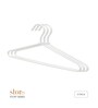 Ecru White Premium PU Leather Hangers with Non-Slip Surface, Slim Ergonomic Design