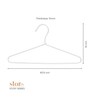 Ecru White Premium PU Leather Hangers with Non-Slip Surface, Slim Ergonomic Design