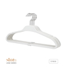 Ecru White Premium Rubberised Hangers with Non-Slip Grip, Slim Ergonomic Design, and Durable Matte Finish