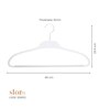 Ecru White Premium Rubberised Hangers with Non-Slip Grip, Slim Ergonomic Design, and Durable Matte Finish