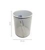 Ecru White Round Metal Mesh Pen Stand