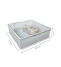 Ecru White Stackable Metal Mesh Storage Basket