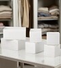 Ecru White Foldable Polyester Storage Organisers Durable, Washable, Space-Saving Solution