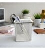 Ecru White Square Metal Mesh Pen Stand