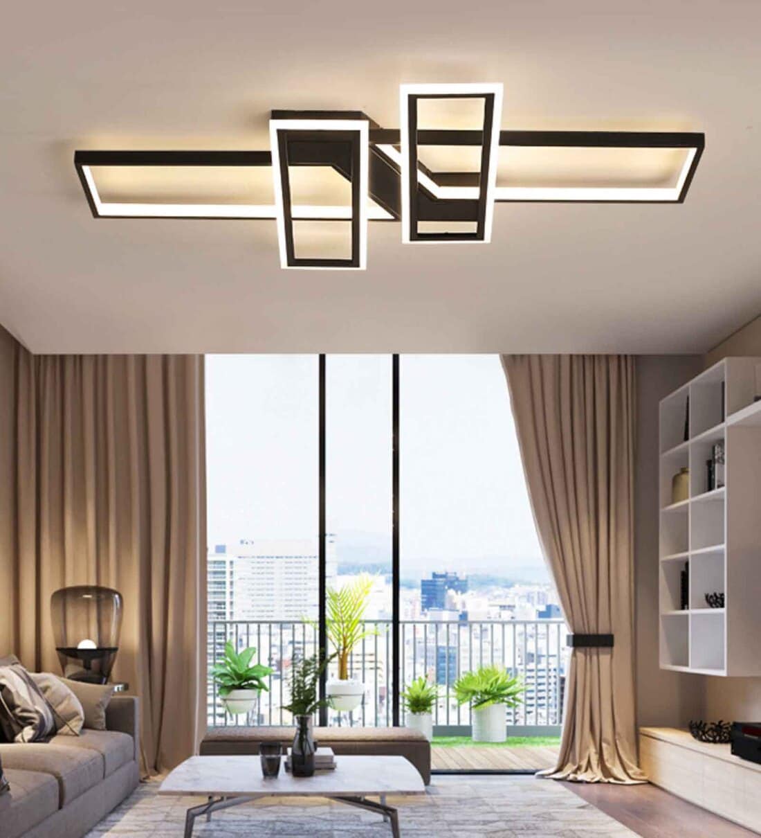 Buy Eden Black LED Smart Voice Assist Chandelier by Smartway Lighting ...