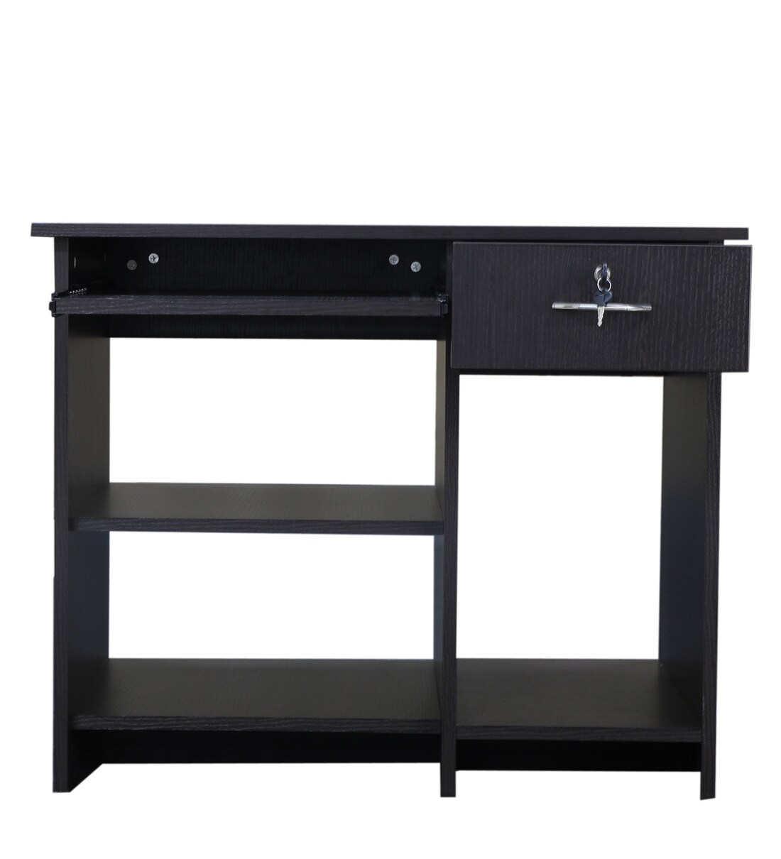 Buy Edwin Computer desk in Wenge Colour by Crystal Furnitech Online Computer Tables Study