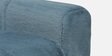 Edelmira Faux Fur Fabric 3 Seater Sofa In Slate Blue Colour
