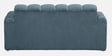 Edelmira Faux Fur Fabric 3 Seater Sofa In Slate Blue Colour