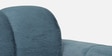 Edelmira Faux Fur Fabric 3 Seater Sofa In Slate Blue Colour