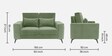 Eden Fabric 2 Seater Sofa In Jade Green Colour