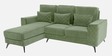 Eden Fabric RHS Sectional Sofa (2 + Lounger) In Jade Green Colour