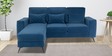 Eden Fabric RHS Sectional Sofa (2 + Lounger) In Sapphire Blue Colour