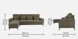 Eden Fabric RHS Sectional Sofa (3+ Lounger) In Quartz Brown Colour