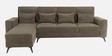 Eden Fabric RHS Sectional Sofa (3+ Lounger) In Quartz Brown Colour