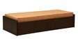 Edo Pull-Out Sofa Cum Bed with Storage & Brown Mattress in Wenge Finish