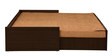 Edo Pull-Out Sofa Cum Bed with Storage & Brown Mattress in Wenge Finish