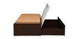 Edo Pull-Out Sofa Cum Bed with Storage & Brown Mattress in Wenge Finish