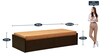 Edo Pull-Out Sofa Cum Bed with Storage & Brown Mattress in Wenge Finish