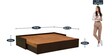 Edo Pull-Out Sofa Cum Bed with Storage & Brown Mattress in Wenge Finish