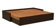 Edo Pull-Out Sofa Cum Bed with Storage & Brown Mattress in Wenge Finish