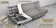 Edo Fabric Convertible Sofa Cum Bed in Green Colour