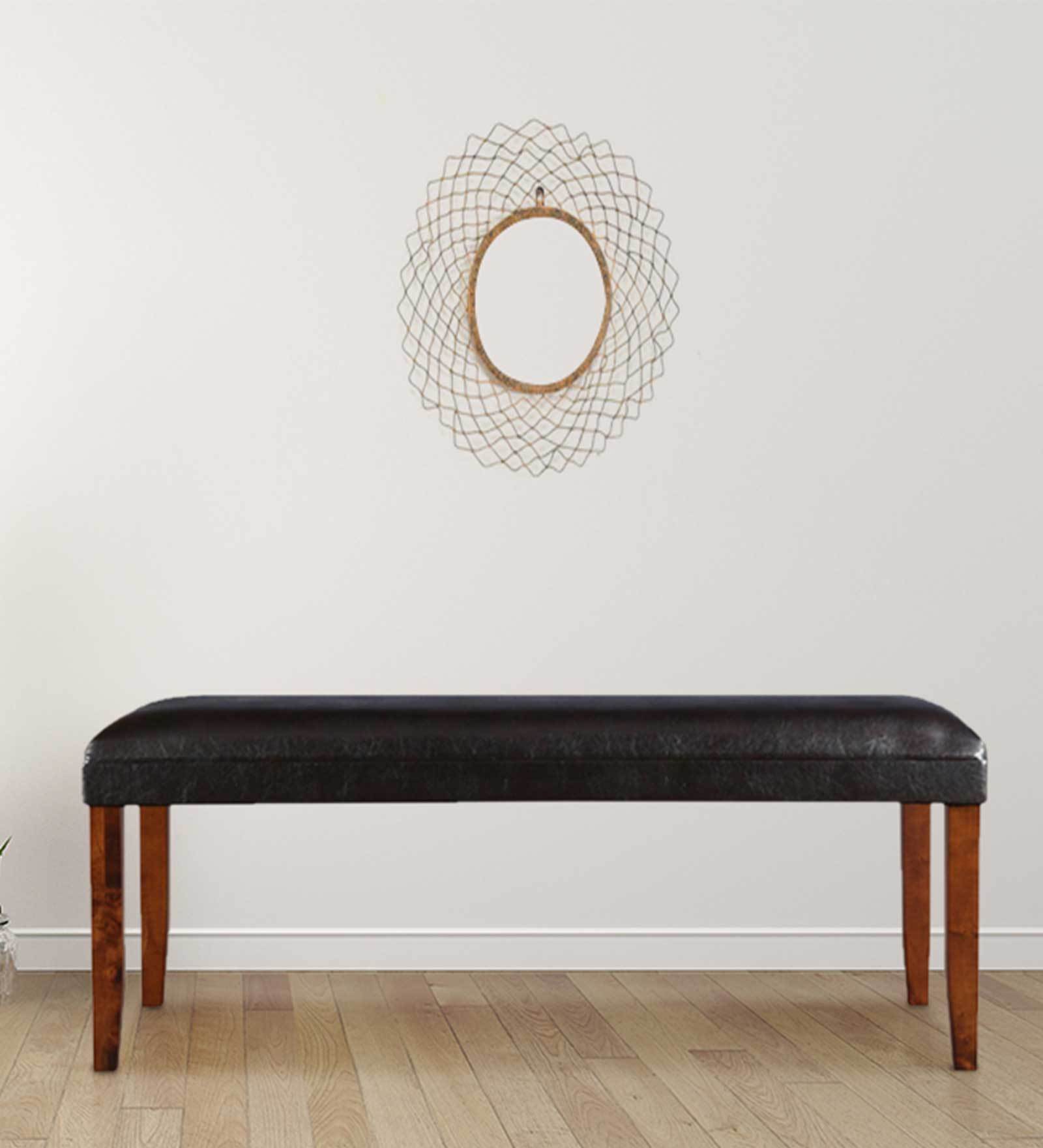 Eden Solid Wood Bench in Brown Colour