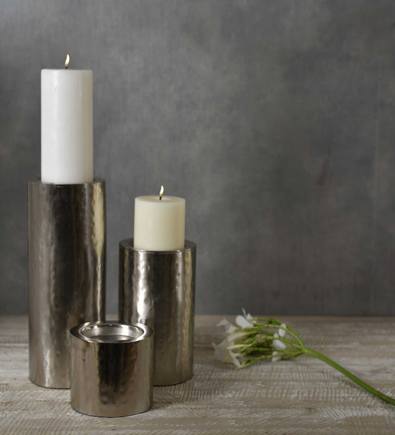 Edgy Nickel Iron (Set of 3)
Candle Holder