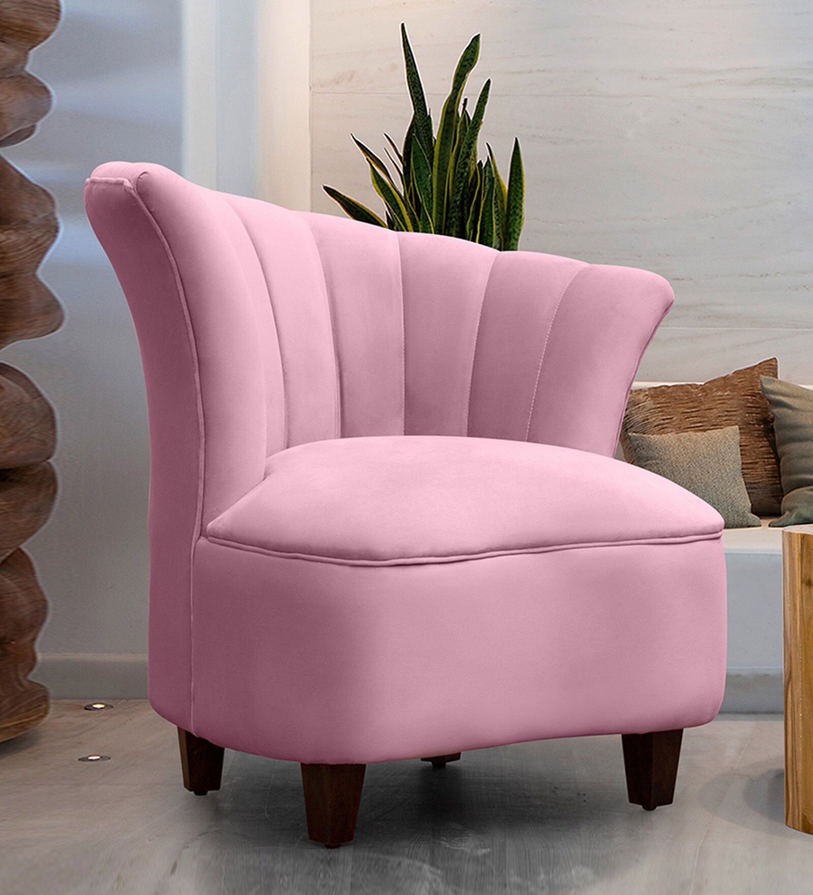 Buy Edmonton Barrel Chair In Pink Colour at 10 OFF by Care Furniture