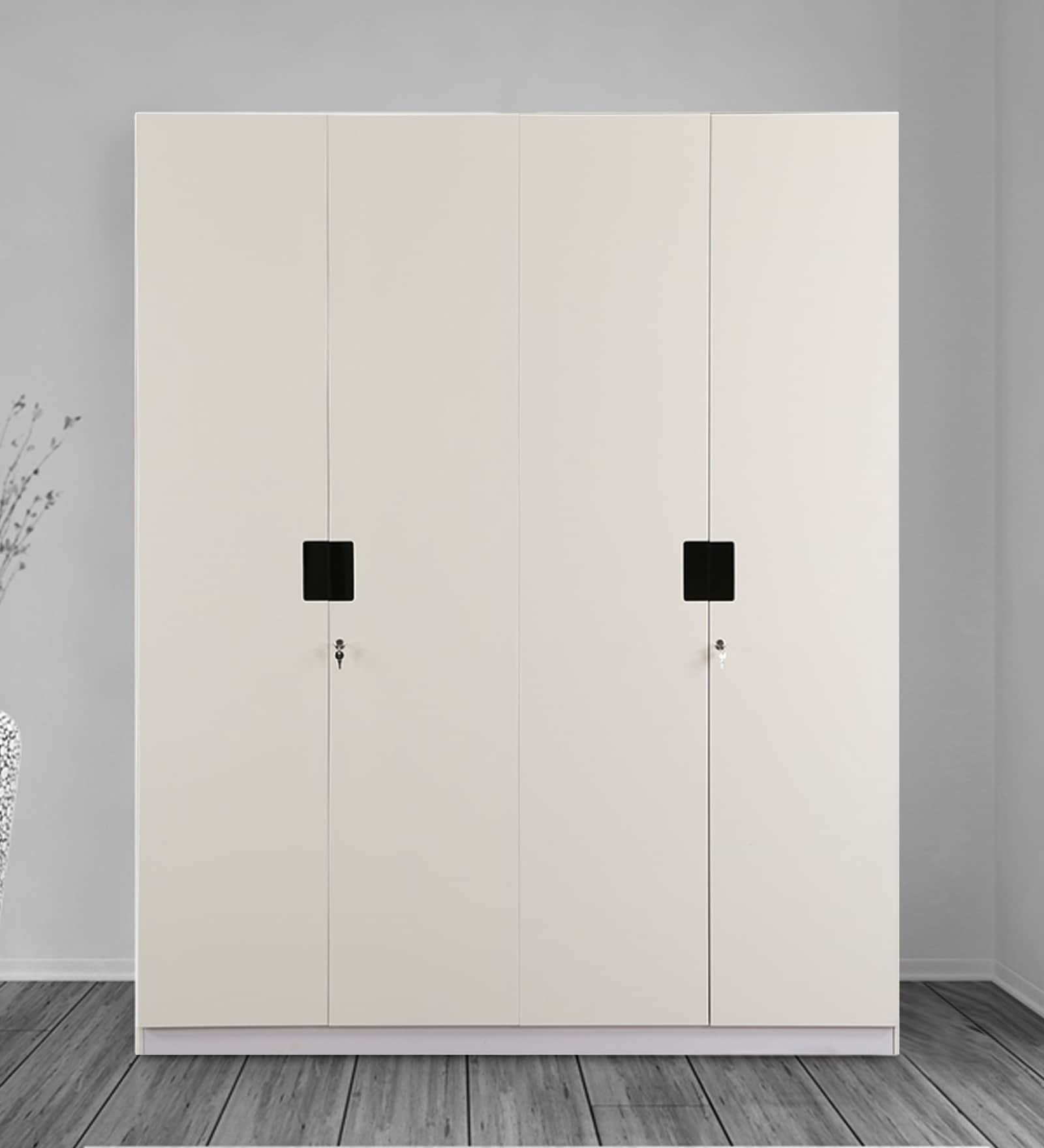 Edwina 4 Door Wardrobe in Glossy White Colour