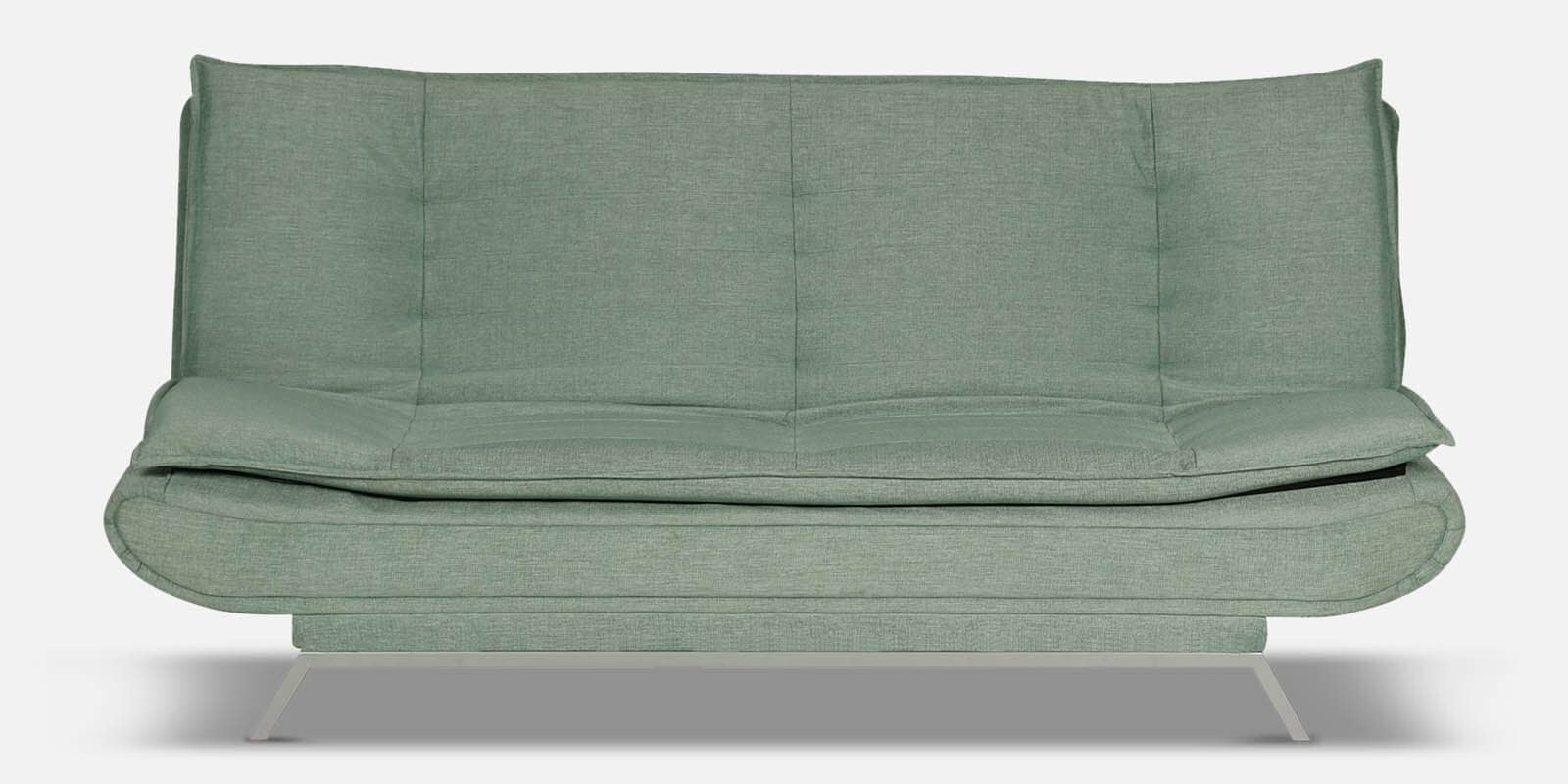 Edo Fabric Convertible Sofa Cum Bed in Green Colour