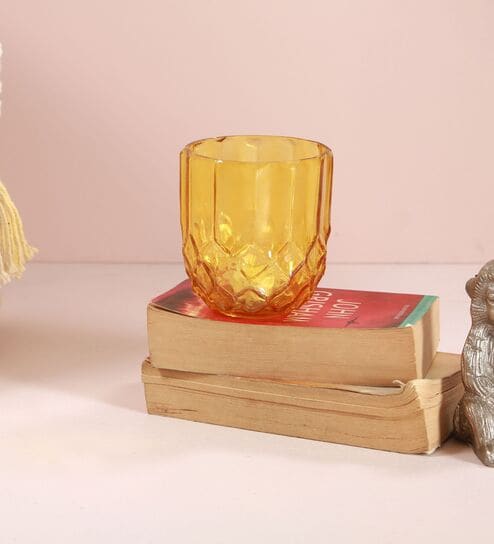 Edgy Orange Glass Table Vase by Citilites